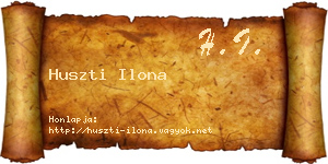 Huszti Ilona névjegykártya