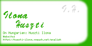 ilona huszti business card